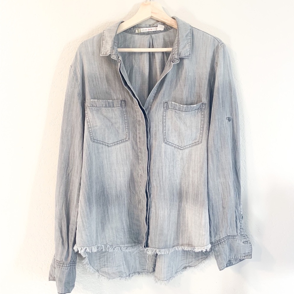 Dove gray tencel button down.